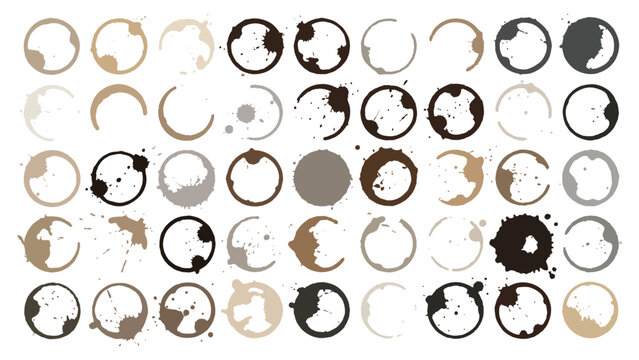 Abstract circular patterns with black and white shading