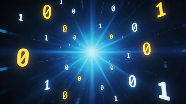 Binary numbers in digital space