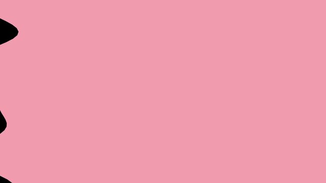 Pink liquid wave splashing across screen, flat wipe transition transparent loop animation