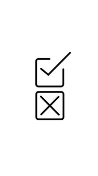 Check mark icon, positive symbol.Animation of Checklist, to-do list.4k ideo concept
