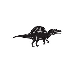 Naklejka premium black dinosaur vector illustration