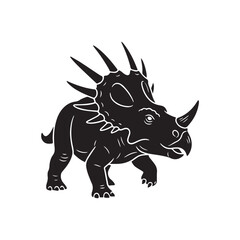 Fototapeta premium black rhino dinosaur isolated on white background