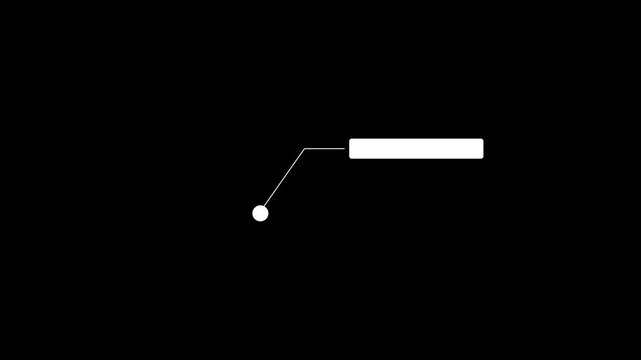 Minimalist callout title animation with tracking point for motion and data visualization motion lower third