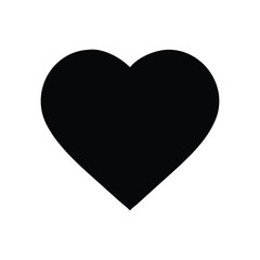 Obraz premium Heart Shape Icon with a Simple Black Design on a White Background Featuring Love, Symbol, Graphic with Clean and Minimal Elements