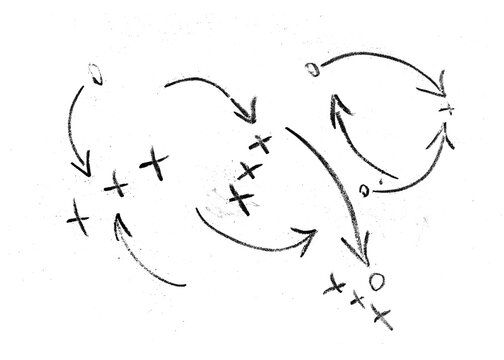  Tactic plan. Hand drawn strategy scheme sketch, isolated on free png background.