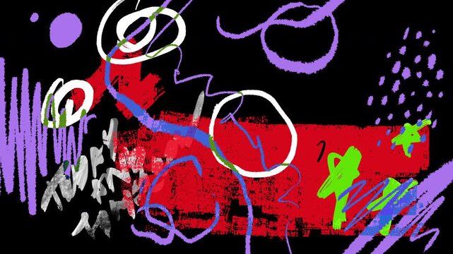 Grunge Brush  Paint Strokes colorfull Scribbles transition 