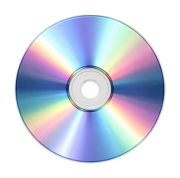 PNG Shiny compact disc with rainbow.