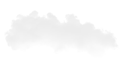 White cloud on a transparent background drifting in the sky during daytime under natural light © Liubov