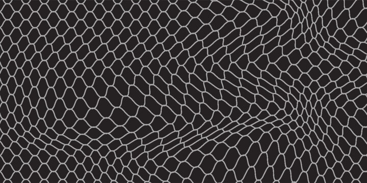 White soccer goal net pattern background on black backdrop