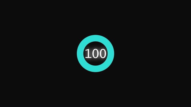 Modern Loading Progress Bar Animation from 1 to 100 Percent