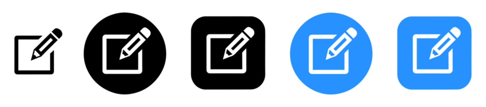 edit write button icon set