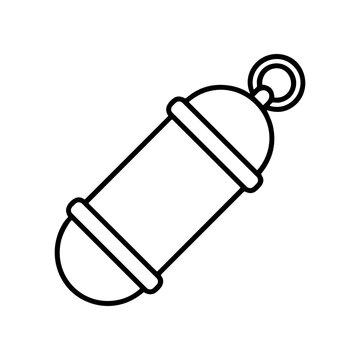 Simple line drawing baby pacifier icon.