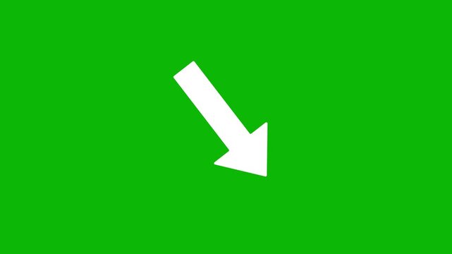 Diagonal down right arrow animation video