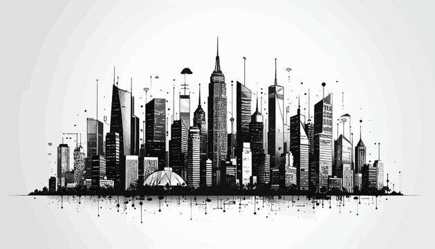 New York City Skyline Urban Landscape.
