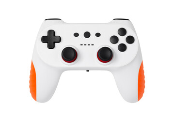 White wireless gamepad or joystick isolated on white background © Anna