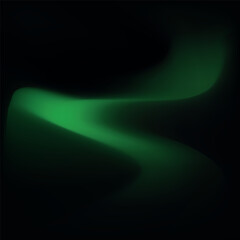 Abstract Dark Green Eco Fluid Gradient Background with Smooth Waves © SarifinJahan