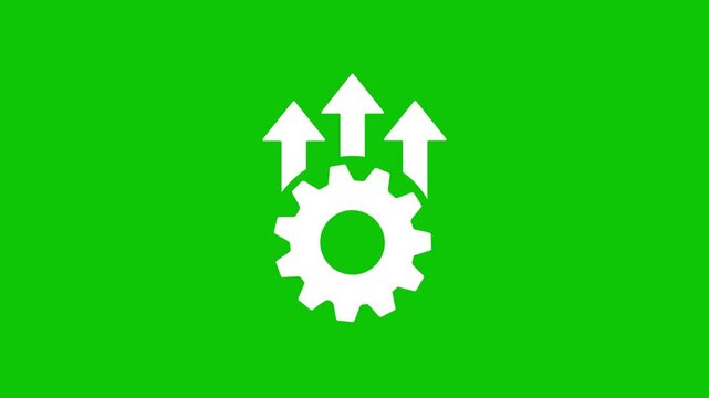 Gear rotating with arrows animation video