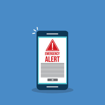Emergency Alert Notification on Smartphone Screen with Critical Warning Message