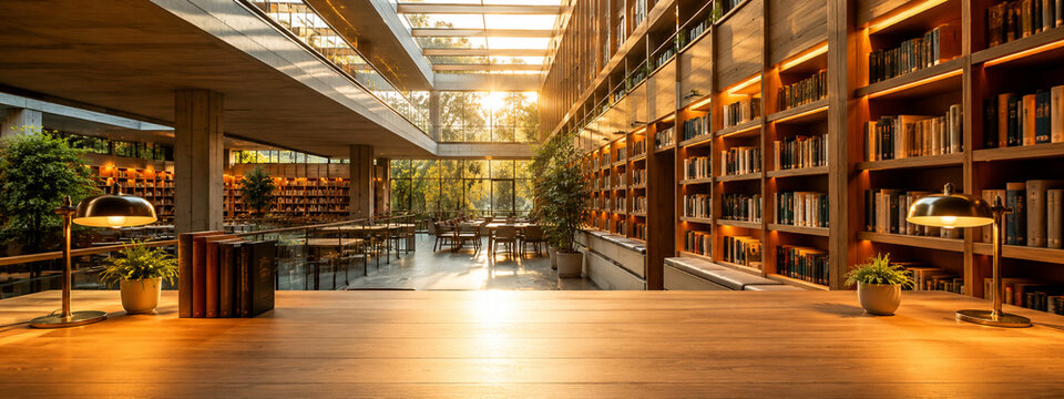 Modern library study space space education university promotion