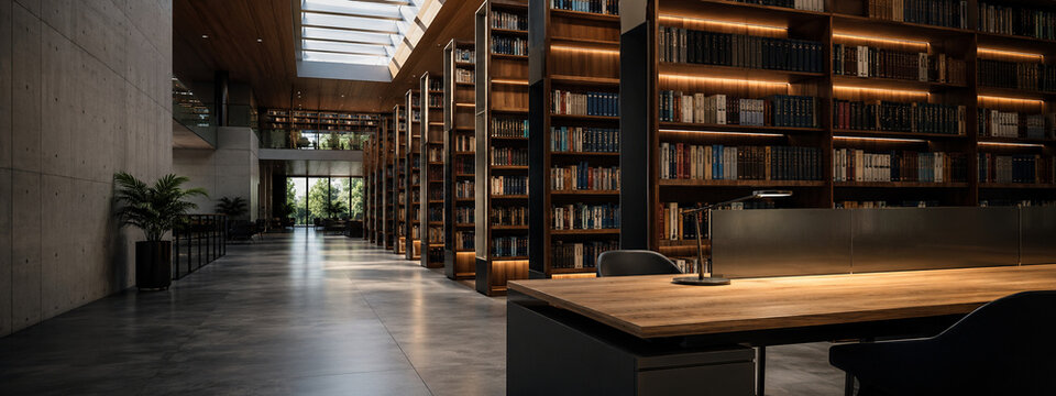Modern library study space space education university promotion