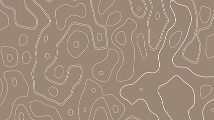 Abstract Topography line poster vector. The concept of a topographic contour geography scheme and the terrain path. Topographic map background with geographic grid for hiking  © Mst
