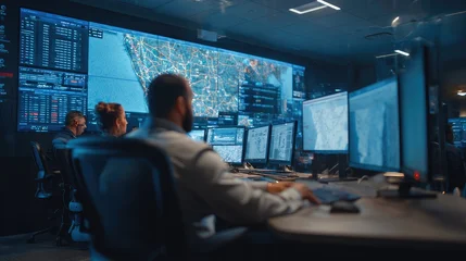 High-Tech Control Room Operations: Ensuring Safety and Efficiency in Real-Time Monitoring © evening_tao