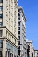 Fototapeta premium San Francisco city, California. Street view of Grant Avenue in downtown SF.