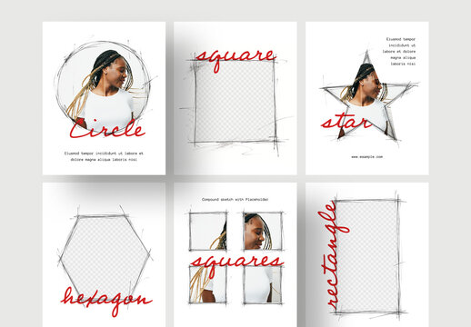 Hand-Drawn Frame Social Media Templates
