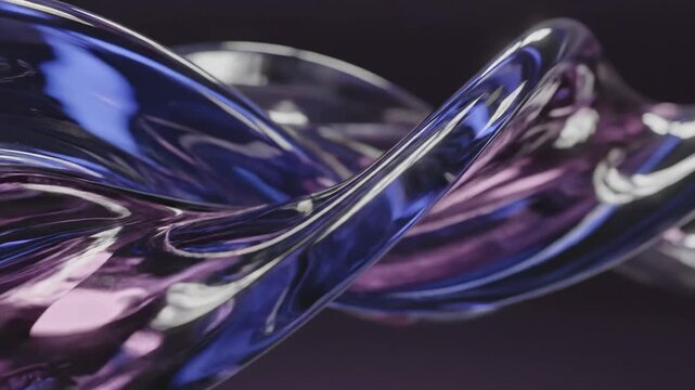Exploring movement and color in abstract glass shapes during artistic creation