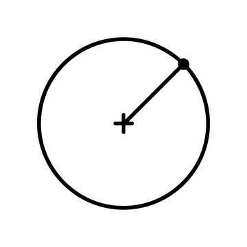 Circle with radius line segment.
