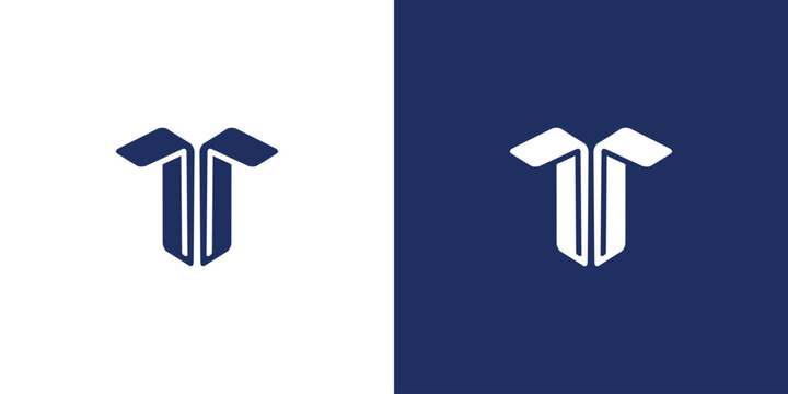 Modern and unique letter T initials logo design