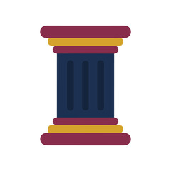 Colorful Ancient Greek Architecture Column. © Honda