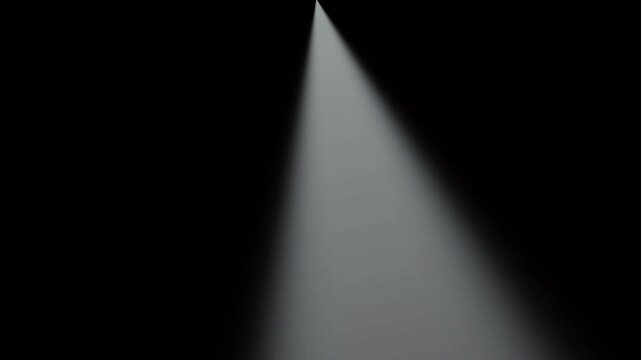 searchlights sweeping spotlight with black background, spotlight beam of light in a dark, theatrical spotlight on the stage, 4k animation black background.