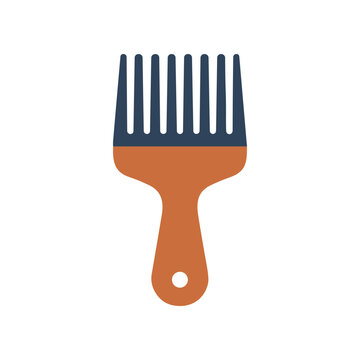 Hair comb with wide teeth.