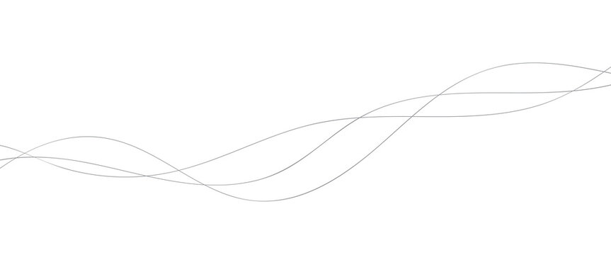 Line art abstract vector illustration. Wavy lines.
