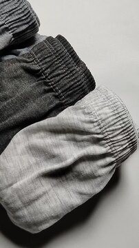 Neatly folded underwear organized in a clean arrangement, symbolizing personal care, clothing organization, fabric quality, household routine, and modern lifestyle. Excellent for retail catalogs, e-co