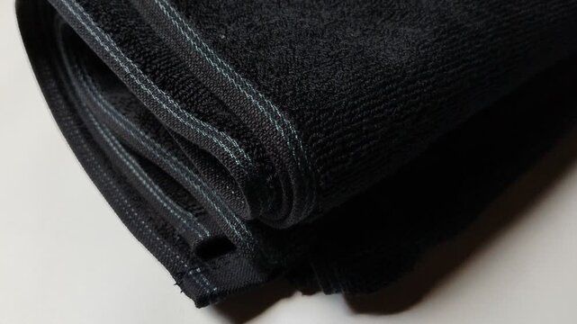 Fresh unused towel fabric with a soft absorbent surface, showcasing high-quality textile material for bathroom, hotel, spa, wellness, laundry, cleaning, and home lifestyle concepts. Ideal for commerci