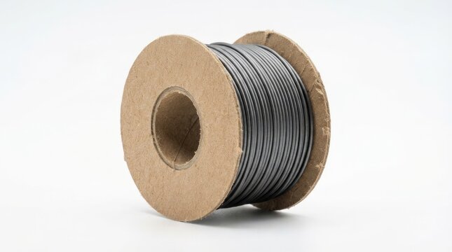 Gardening wire on cardboard spool for plant support and trellis