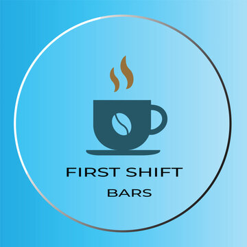 Minimalist coffee cup logo template for cafe or restaurant branding