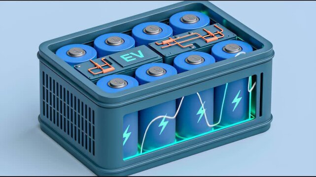 Electric vehicle battery pack technology clean energy concept, electric vehicle clean energy and sustainable transport