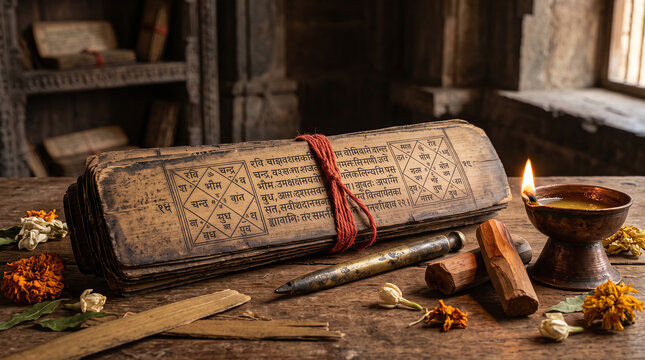 Ancient Indian Astrology Manuscript