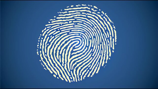 Fingerprint biometric identification scan cyber security concept, biometric cyber security and data protection