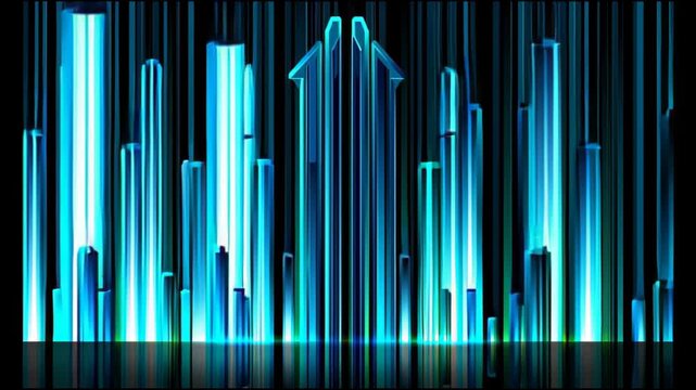 Glowing financial growth chart rising up business success concept, business finance growth and success concept