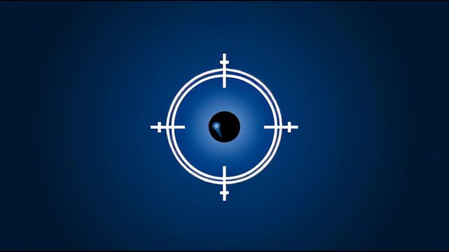 Futuristic crosshair target interface digital technology concept, digital technology and data network concept