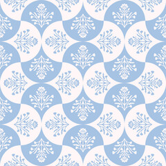 Azulejo scallop decorative vector pattern © elyomys
