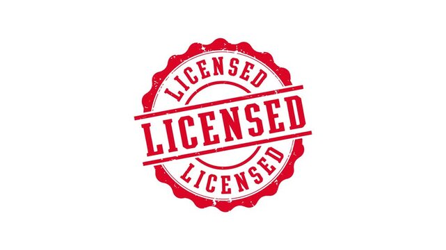 Licensed rubber stamp animation video
