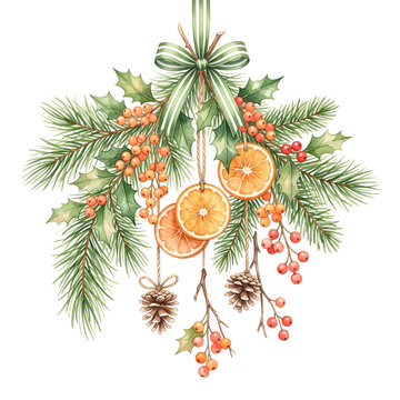 Christmas Hanging Ornaments Pattern for Holiday Packaging, Gift Wrap and Seasonal Branding