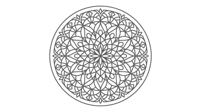 Intricate Mandala Design Pattern Circle.