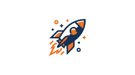 Rocket Ship Launching Into Space. © Ega