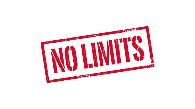 No limits red rubber stamp animated video